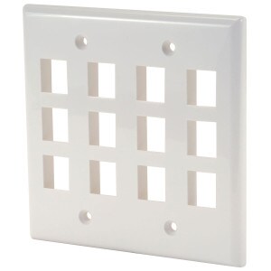 Main product image for Audtek KWGJ9 Keystone Wall Plate Double Gang 12- 151-196